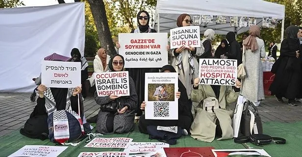 İstanbul’da kadınların Filistin’e destek için başlattığı oturma eylemi 13. gününde: Zulme sessiz kalmayacağız