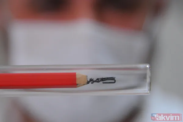 İnternetten görüp başladı! 7 yıldır kurşun kalem ucuna figürler işliyor! 200'ün üzerinde çalışması var - 28