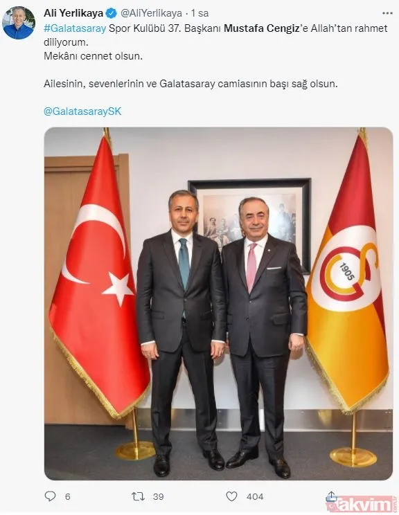 Eski Galatasaray Başkanı Mustafa Cengiz hayatını kaybetti! Spor dünyası tek yürek: Peş peşe taziye mesajları - 18