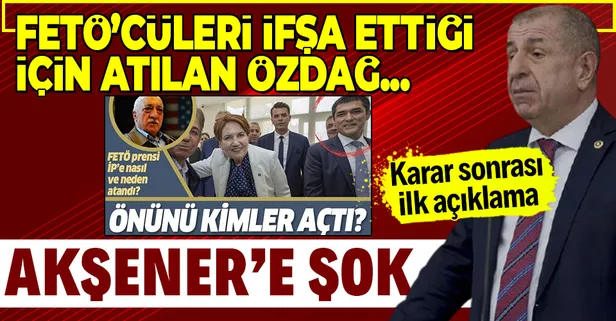 SON DAKİKA: Ümit Özdağ'dan ilk sözler! İYİ Parti'den ihraç kararı iptal edildi