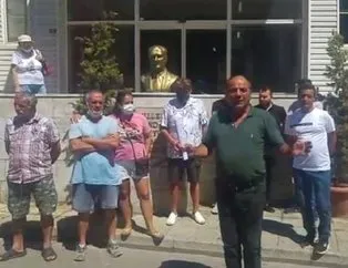CHP’li Adalar Belediyesi’nin önünde protesto