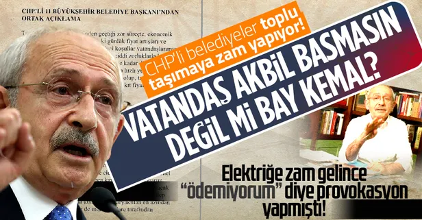 CHP'li 11 büyükşehir belediyesinden ulaşıma zam!