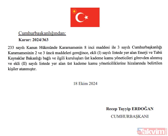 Atama ve görevden alma kararları Resmi Gazete'de yayımlandı! İşte isim isim o liste - 6
