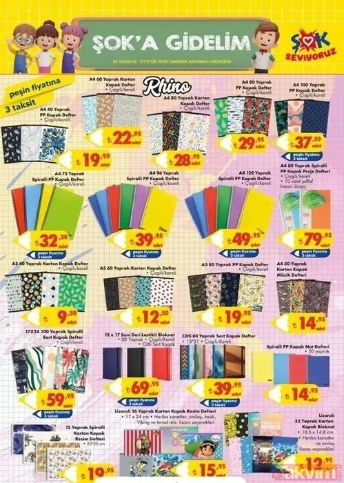 🔵20 Ağustos–9 Eylül Şok Kırtasiye Ürünleri Ve Fiyatları Şok 13-19 Ağustos 2025 Aktüel Kataloğu: Saç Şekillendirme Cihazı, Buhar Kazanlı Ütü, Dikiş Makinesi Ve...