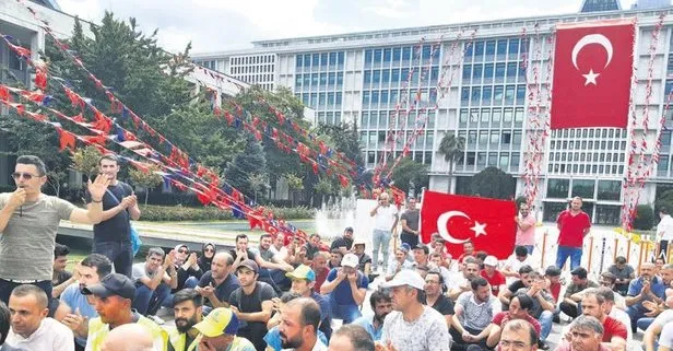 CHP’li İstanbul Büyükşehir Belediyesi önünde isyan nöbeti