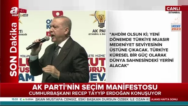 Erdoğan'dan millete tarihi ahit