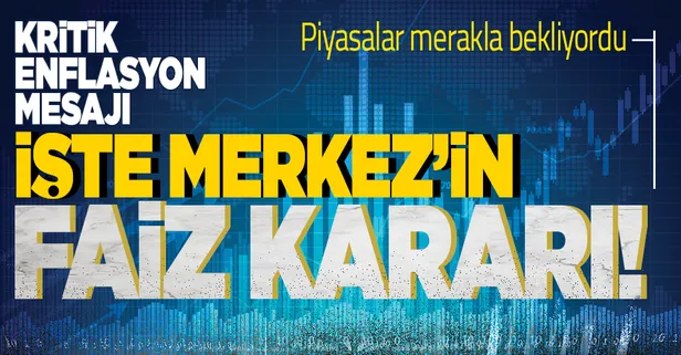 Merkez Bankası faiz kararını açıkladı: Yüzde 16'dan 15'e indirildi