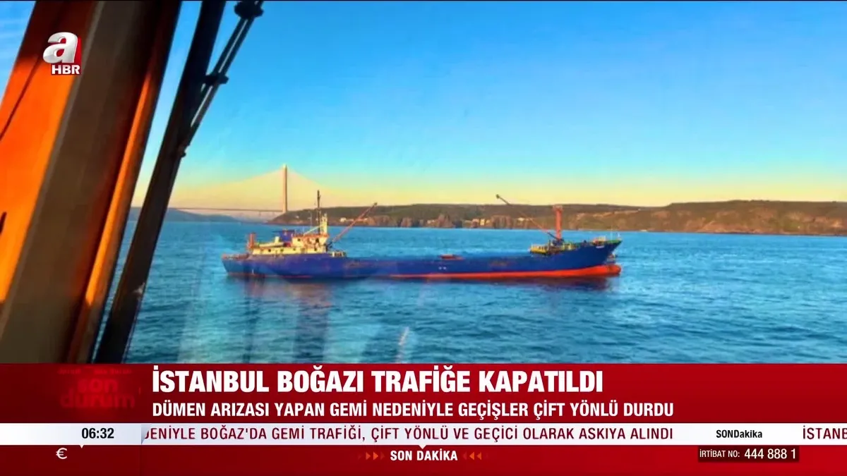 İstanbul Boğazı trafiğe kapatıldı!