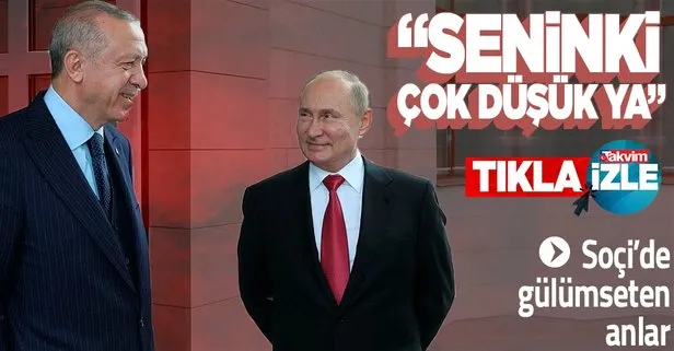 Soçi’de Başkan Recep Tayyip Erdoğan ve Putin arasında gülümseten ’antikor’ diyaloğu: Seninki çok düşük ya...