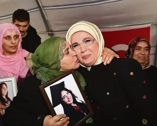 Emine Erdoğandan evlat nöbetindeki ailelere destek: Annelerin eylemi terörün kalbine ok gibi saplandı
