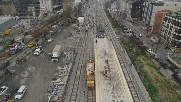 Gebze-Halkalı tren hattında son durum havadan görüntülendi-6