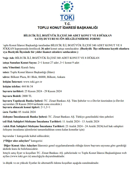 Açıklama geldi: TOKİ 3+1 geniş daire satıyor! 485.393 TL peşinat, 12 bin TL taksit, 120 ay vade - 6