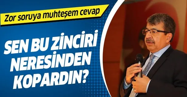 Zor soruya Hayati İnanç’tan muhteşem cevap