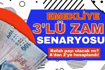 Maaş listesi şekillendi: Emekliye 3’lü zam senaryosu! %16.24, %16.81, %17.4’lük oranlar masada! SSK, BAĞKUR, 4C...