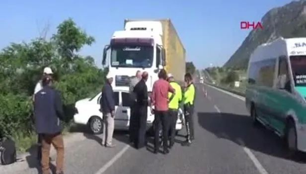 Manisa mucize gibi olay! Kazadan yara almadan kurtuldular