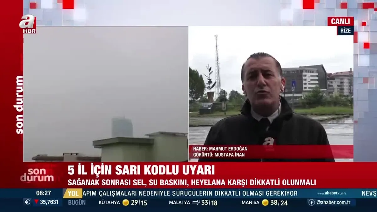 MGM'den 5 il için sarı kodlu uyarı!