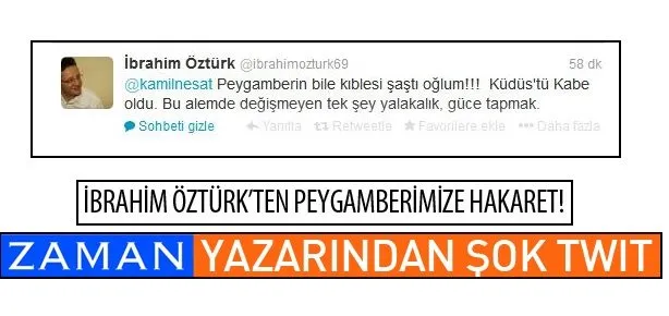 Zaman yazarı şok etti!
