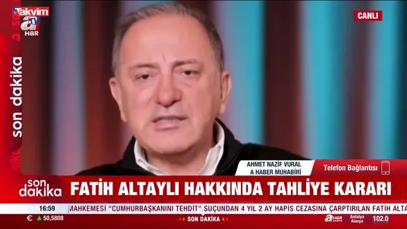 SON DAKİKA: Fatih Altaylı'ya tahliye kararı!