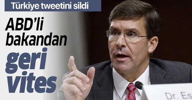 ABD Savunma Bakanı, Türkiye paylaşımını sildi! Türk operasyonunu onaylamıyoruz demişti