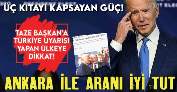 İsrail medyasından ABD’nin yeni başkanı Joe Biden’a Türkiye uyarısı: Ankara ile aranı iyi tut