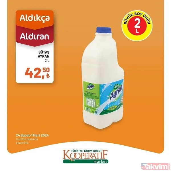 Tarım Kredi 4 Mart 2024 fiyat listesi geldi! Kooperatif market 5 üründe fiyatları az evvel indirdi! 14,90 TL'ye düştü! Dana kıyma, bonfile, yoğurt... - 17