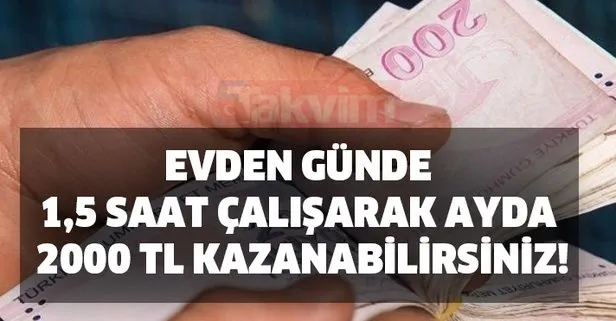 Evden Gunde 1 5 Saat Calisarak Ayda 2000 Tl Kazanabilirsiniz Takvim