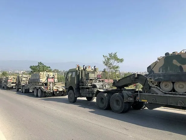 Son dakika: Suriye sınırına tank ve zırhlı araç sevkiyatı-1