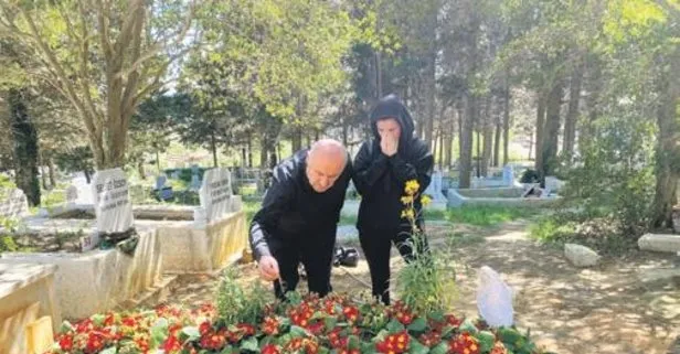 Trafik kazasına kurban giden Oğuz Murat Aci’nin eşi mezarlıkta gözyaşlarına hakim olamadı