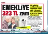 Emekliye 323 TL zam!