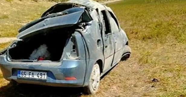 Van’da feci kaza! Otomobil takla attı