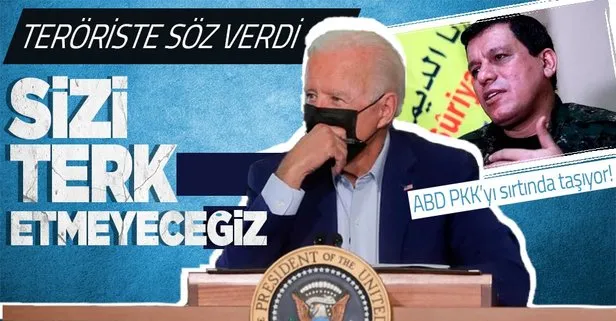 ABD’de Başkanı Joe Biden’dan terörist Mazlum Kobani’ye söz! Sizi Suriye’de terk etmeyeceğiz