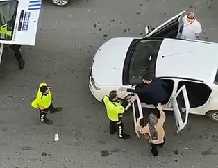 Ceza yazan polislere tehdit yağdırdı