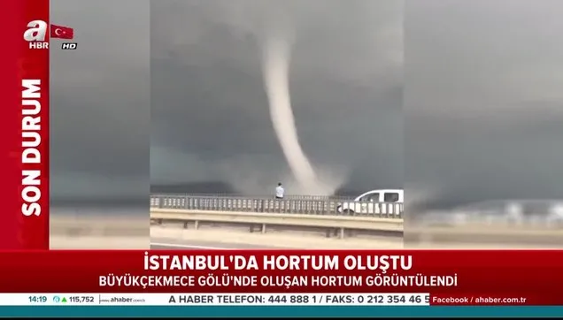 Son Dakika Istanbul Buyukcekmece De Hortum Olustu Videosunu Izle Takvim Tv