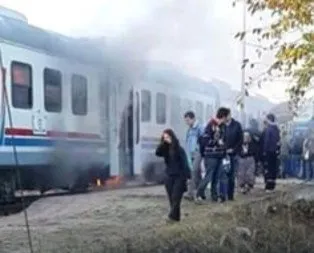 İzmir treninde yangın paniği