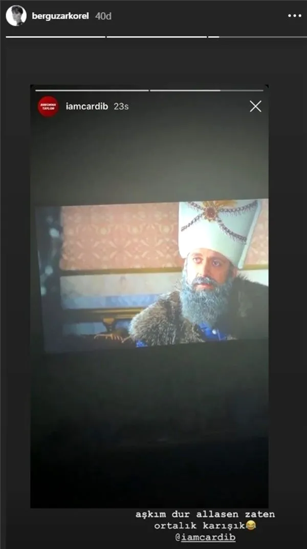 Bergüzar Korel'den Cardi B'ye 'Bu benim kocam' şarkısıyla espirili uyarı: Anlatın ablaya!-4