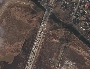 Rus birlikleri başkent Kiev'e ilerliyor! Ukrayna'daki son durum uydu görüntülerinde
