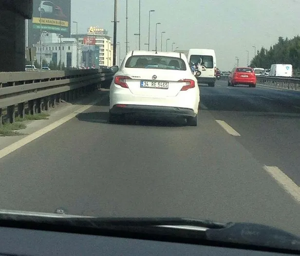 E-5 Karayolu’nda şoke eden görüntü-1