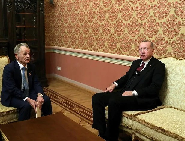 Son dakika: Başkan Erdoğan, Kırım Tatar halkının lideri Kırımoğlu'nu kabul etti-1