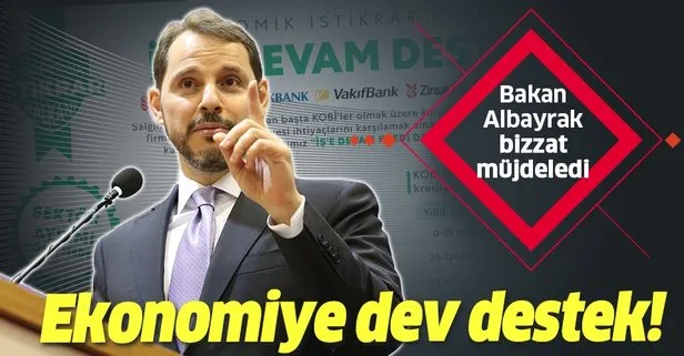 Son dakika: Hazine ve Maliye Bakanı Berat Albayrak’tan flaş ekonomik destek açıklaması