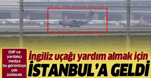 Son dakika: İngiliz Hava Kuvvetleri uçağı, sağlık ekipmanları için İstanbul’da