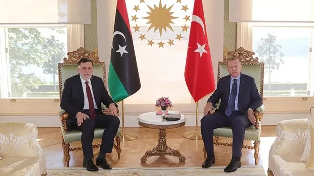 Son dakika: Başkan Erdoğan, Libya Başbakanı Fayiz es-Serrac'ı kabul etti-1