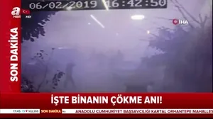 Kartal’daki binanın çökme anı kamerada