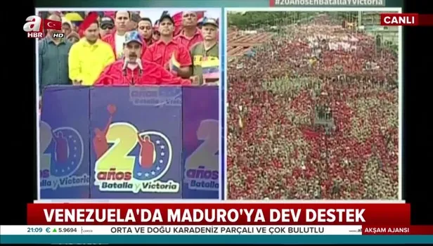 Venezuela'da Maduro'ya dev destek