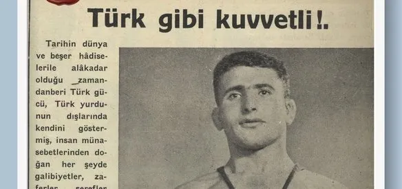 YAŞAR ERKAN BERLİN OLİMPİYATLARI'NDA GÜREŞTE 61 KİLODA BİRİNCİ GELDİ