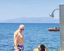 Aşk bodrum’da yaşanıyor! Burak Sergen ve Gizem Sağban’dan Jet-Ski şov!