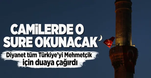 Tüm camilerde o sure okunacak