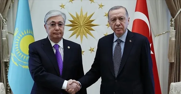 Başkan Erdoğan Kazakistan Cumhurbaşkanı Kasım Cömert Tokayev ile görüştü