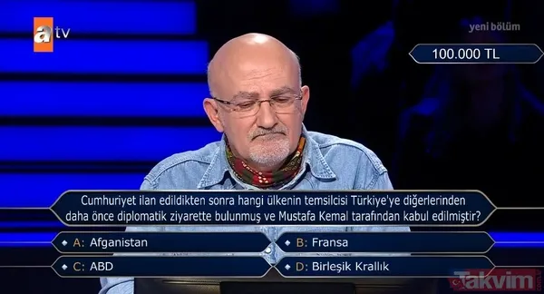 Kenan İmirzalıoğlu Kim Milyoner Olmak İster'de sordu: Dikkat çeken Cumhuriyet ve Atatürk sorusu - 3