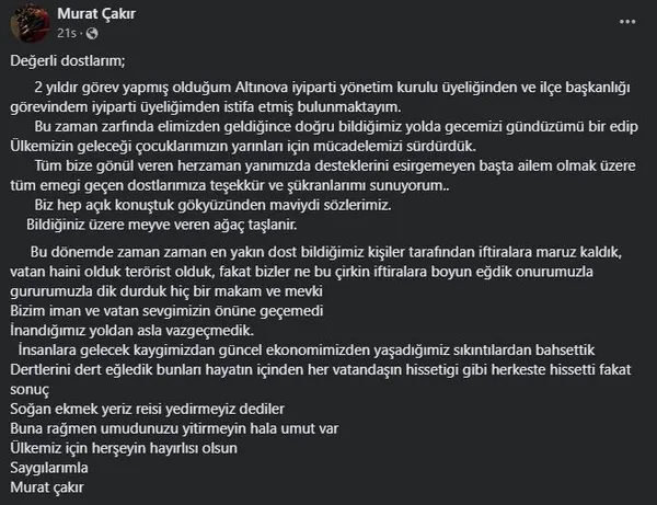 28 Mayıs sonrası İYİ Parti'de peş peşe istifalar! Zehir zemberek sözlerle hem partiden hem görevlerinden istifa ettiler-7