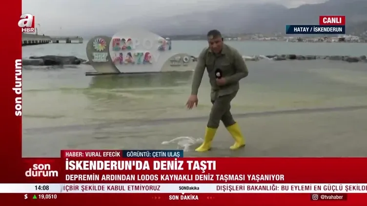 İskenderun'da deniz taştı